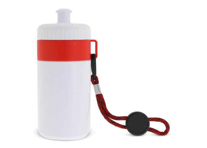 Bidon sport personnalisable 500 ml Blanc / Rouge